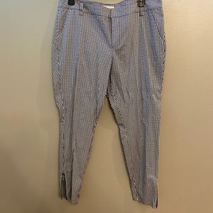 Gingham ankle pants